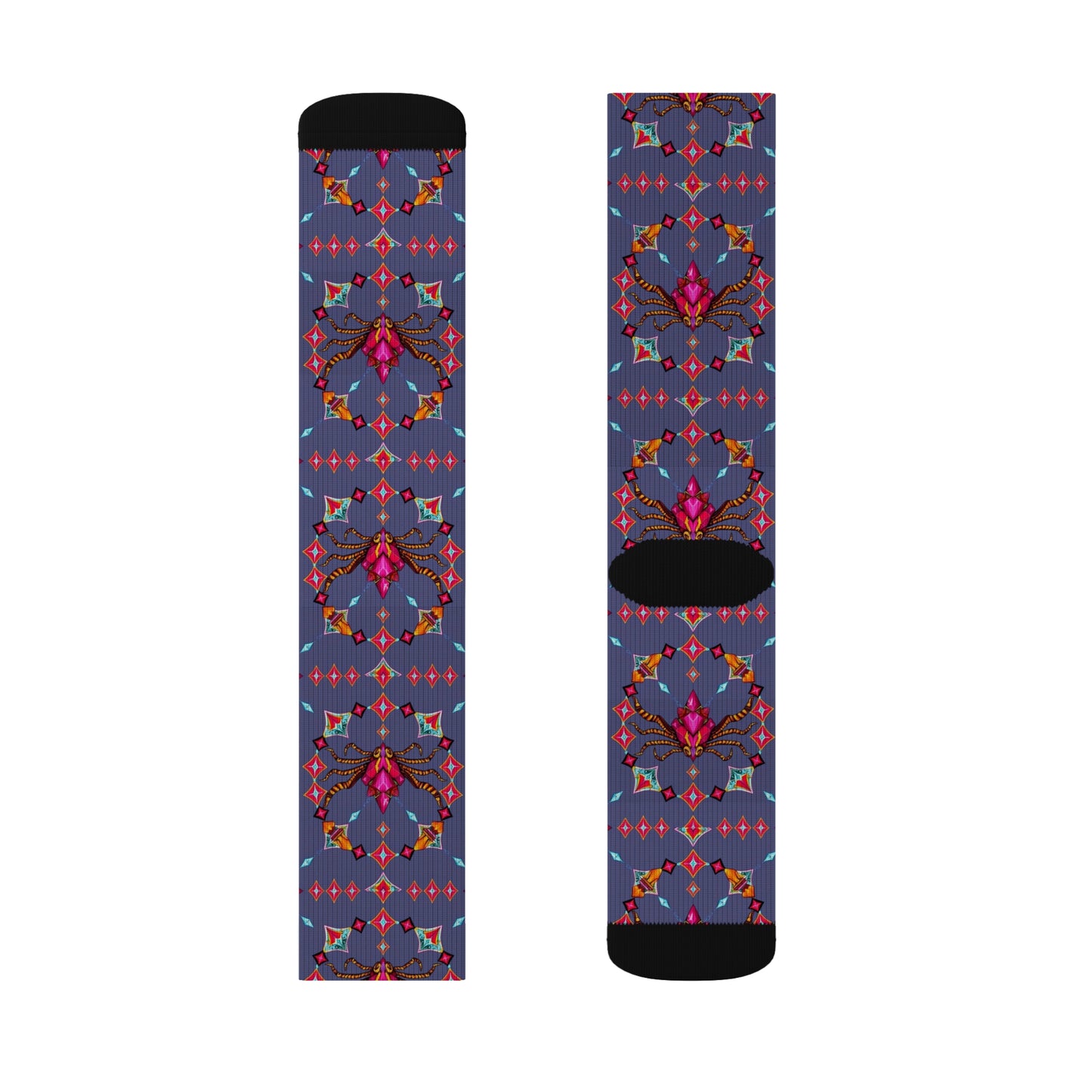 Sublimation Socks, Scorpio, Zodiac v2, Jewel Pattern