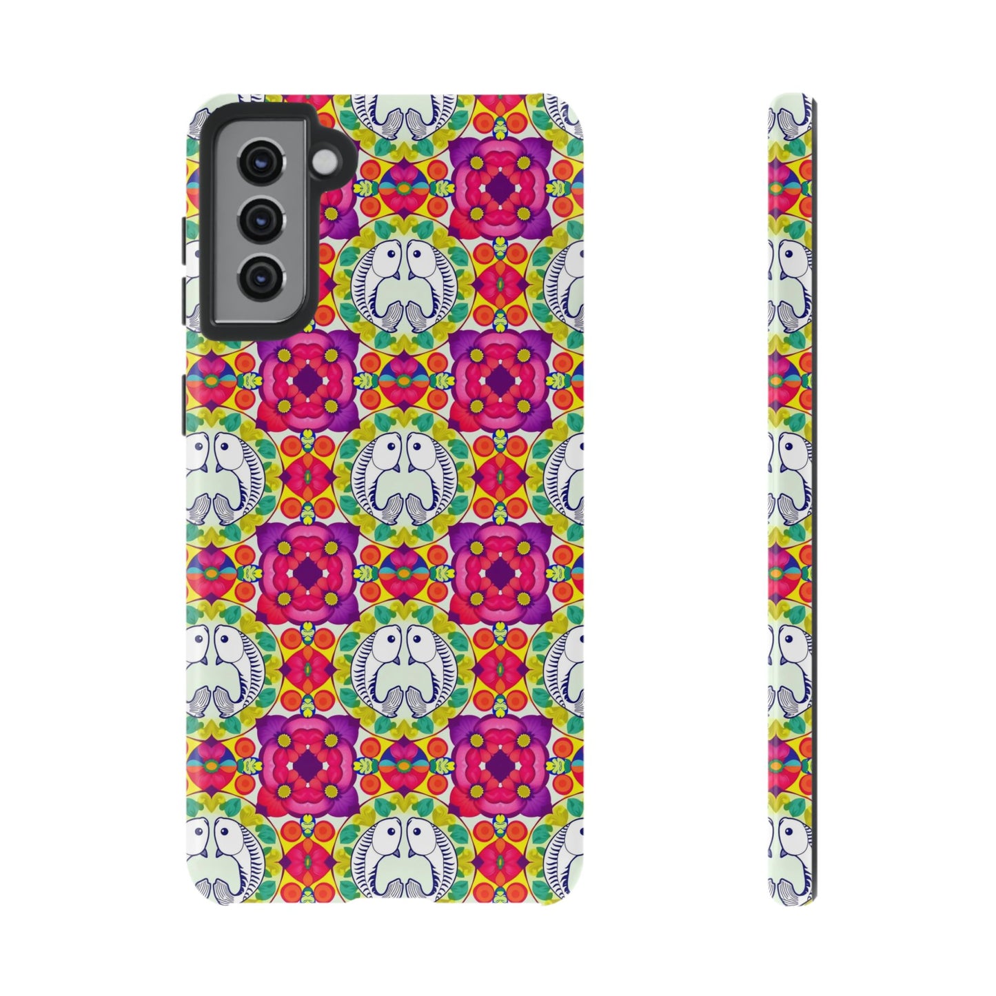 Tough Cases, Pisces, Zodiac v2, Flower Pattern