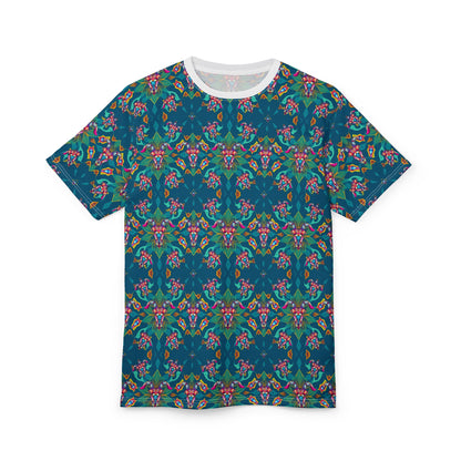 Unisex Cut & Sew T-Shirt, (AOP), Taurus, Zodiac v2, Jewels Pattern