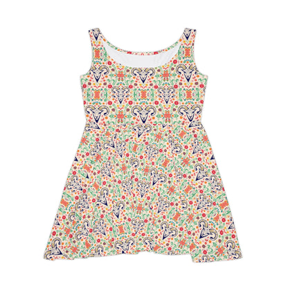 Women's Skater Dress, AOP, Zodiac v1, Aries, Pattern