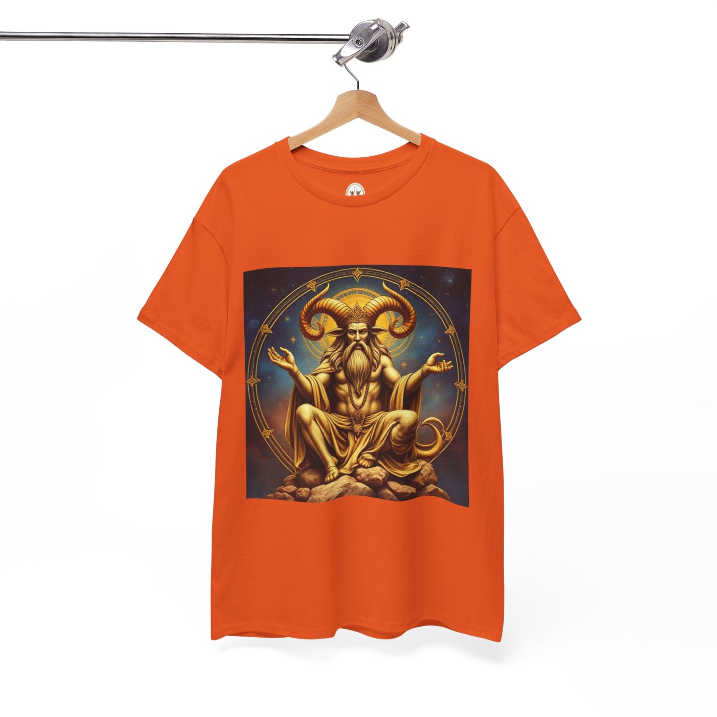 Unisex Heavy Cotton T-Shirt, On The Throne, Taurus Zodiac Design