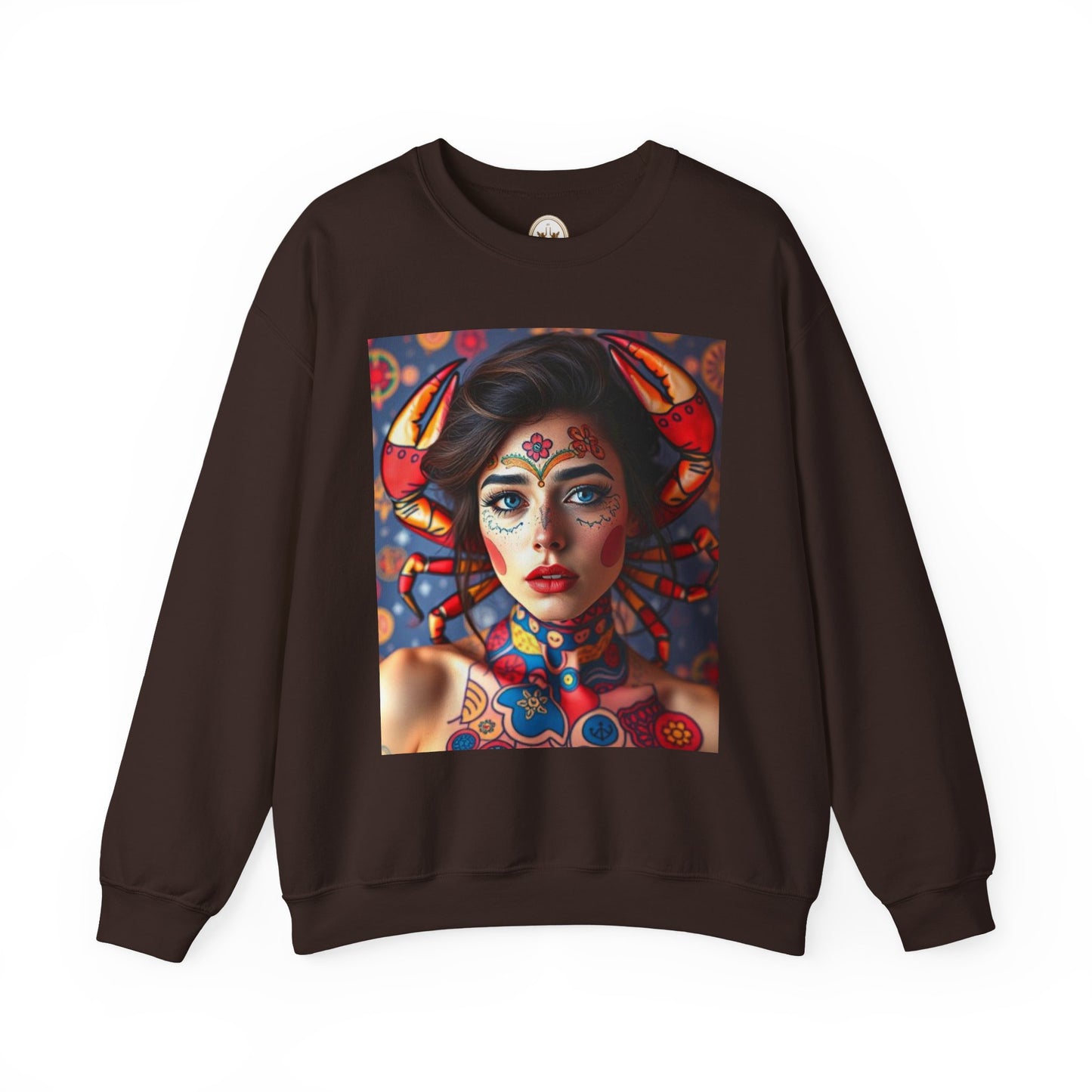 Unisex Heavy Blend™ Crewneck Sweatshirt, Cancer, Zodiac v2, Sexy Pattern