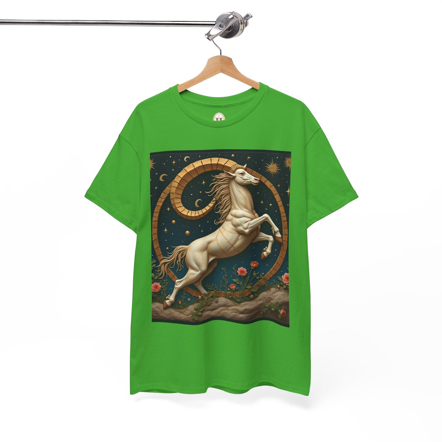 Unisex Heavy Cotton T-Shirt, Aries Animal. Zodiac Design