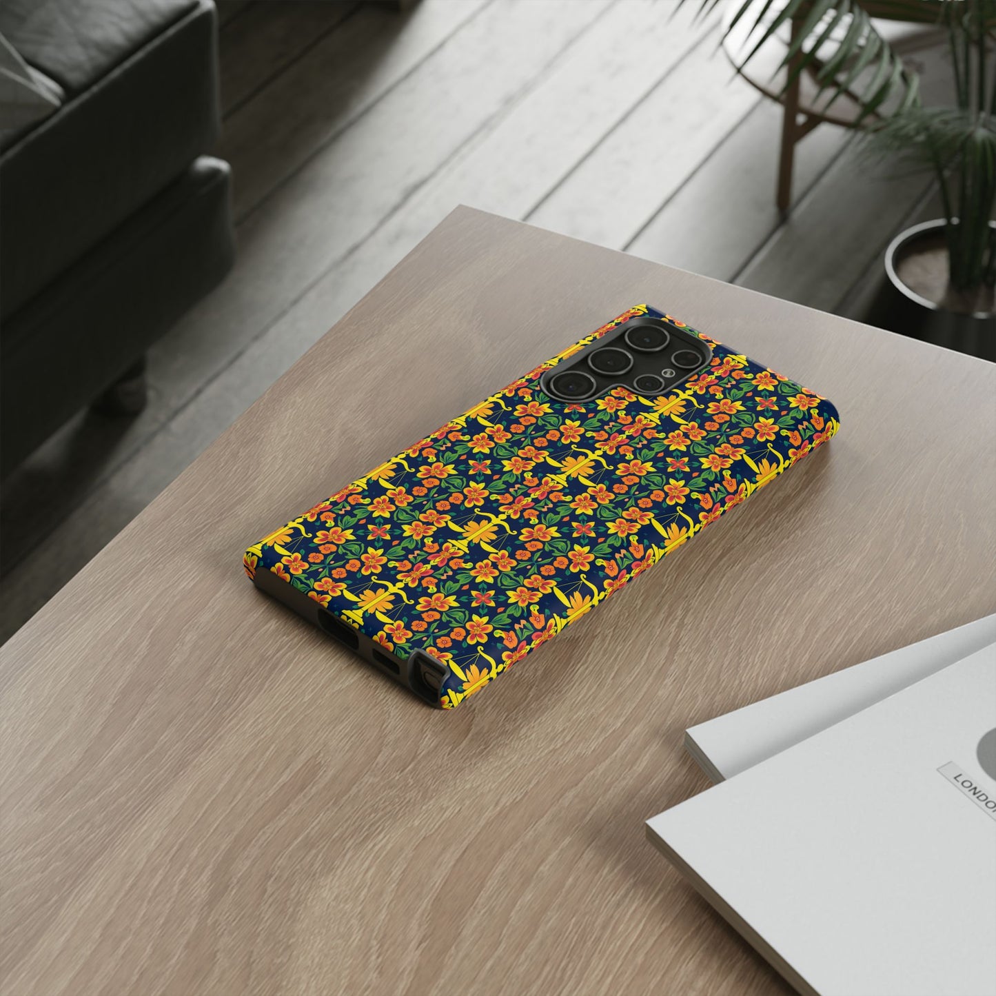 Tough Cases, Libra, Zodiac v3, Flower Pattern