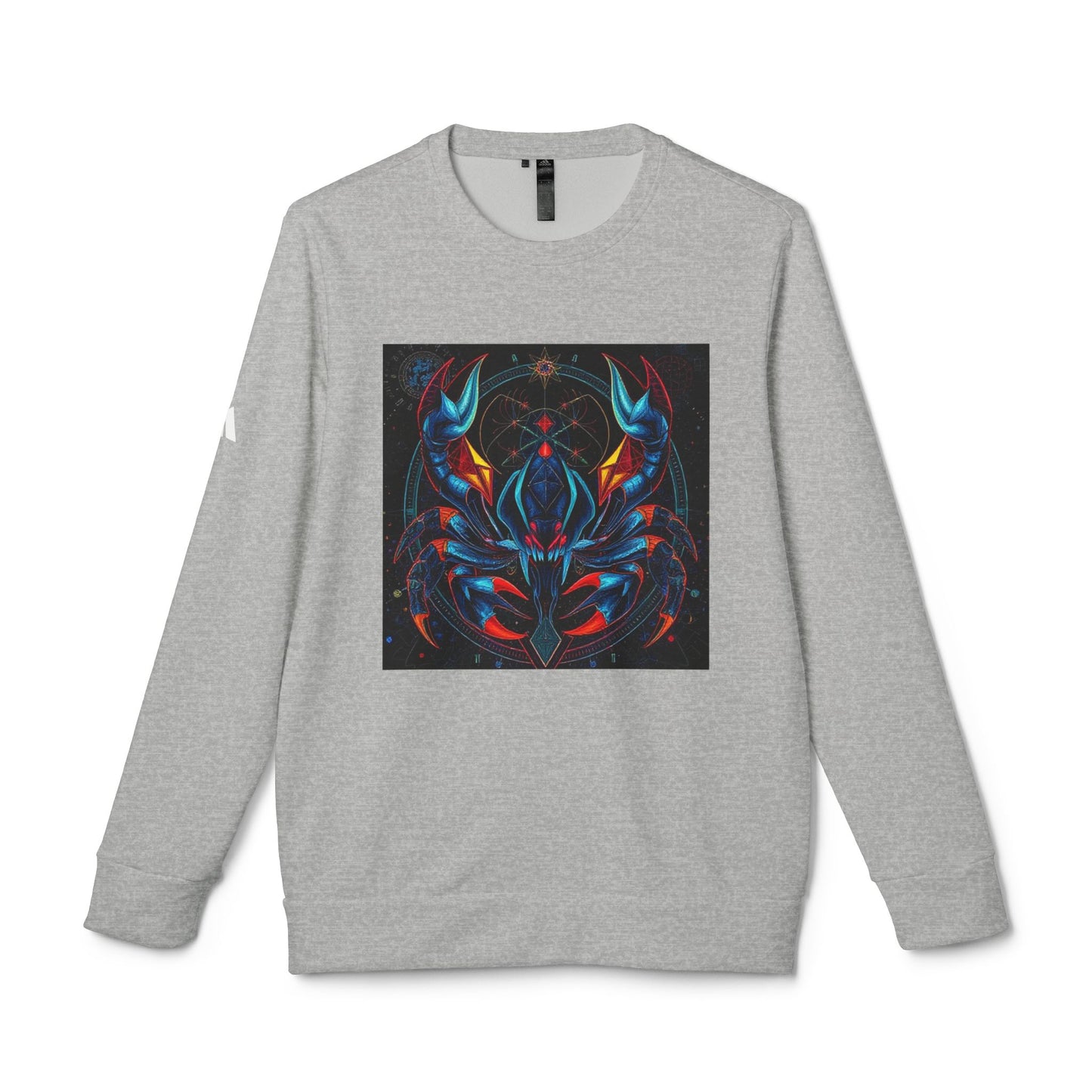 Adidas, Unisex Fleece Crewneck Sweatshirt, Scorpio, Pop Art, Zodiac