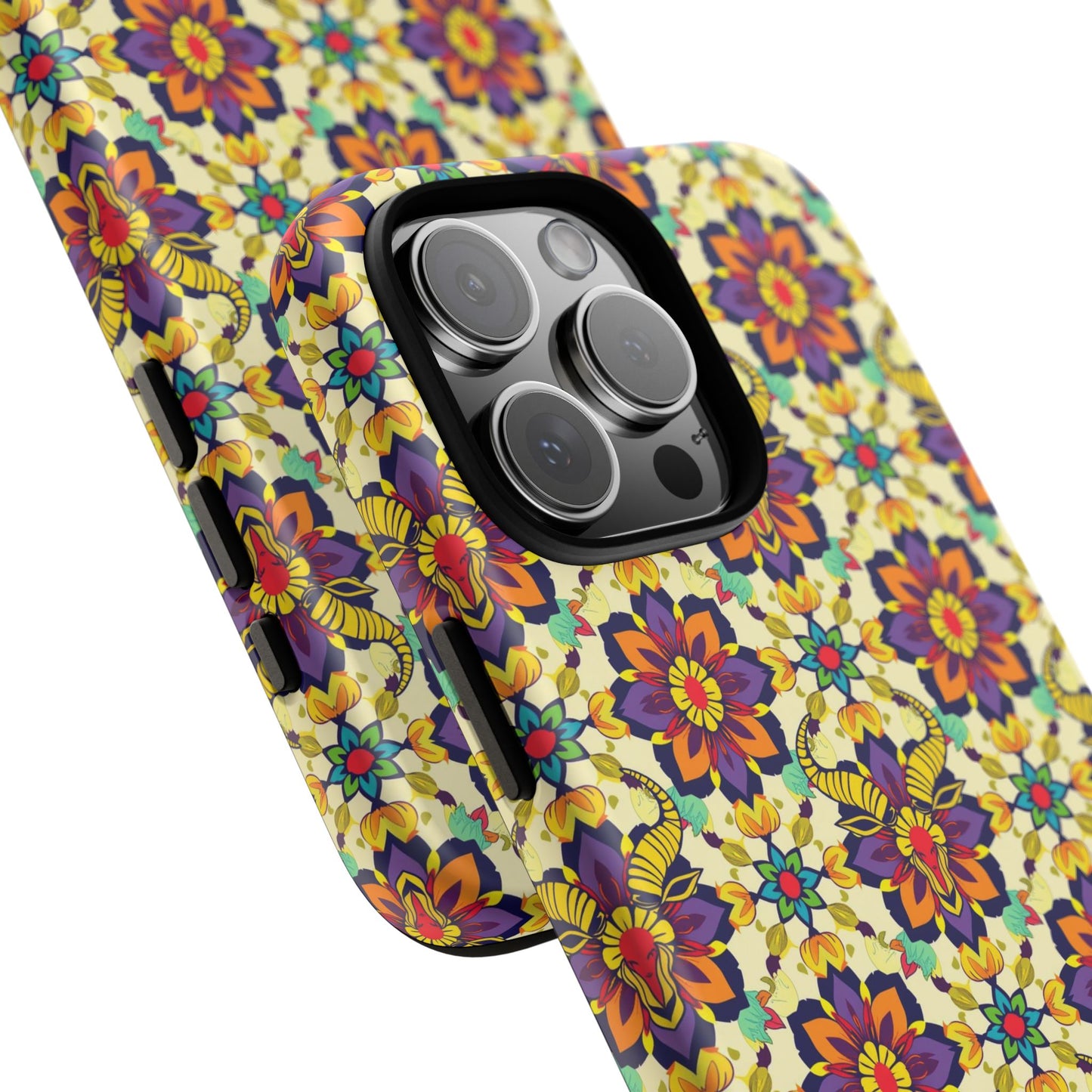 Tough Cases, Taurus, Zodiac v1, Flower Pattern