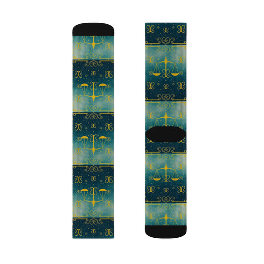 Sublimation Socks, Libra, Zodiac v1, Pattern