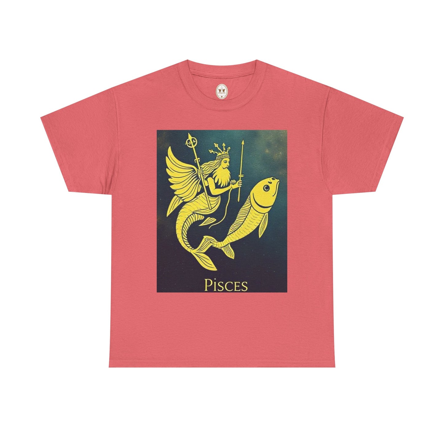 Unisex Heavy Cotton T-Shirt, Pisces Quuen v1, Zodiac Design