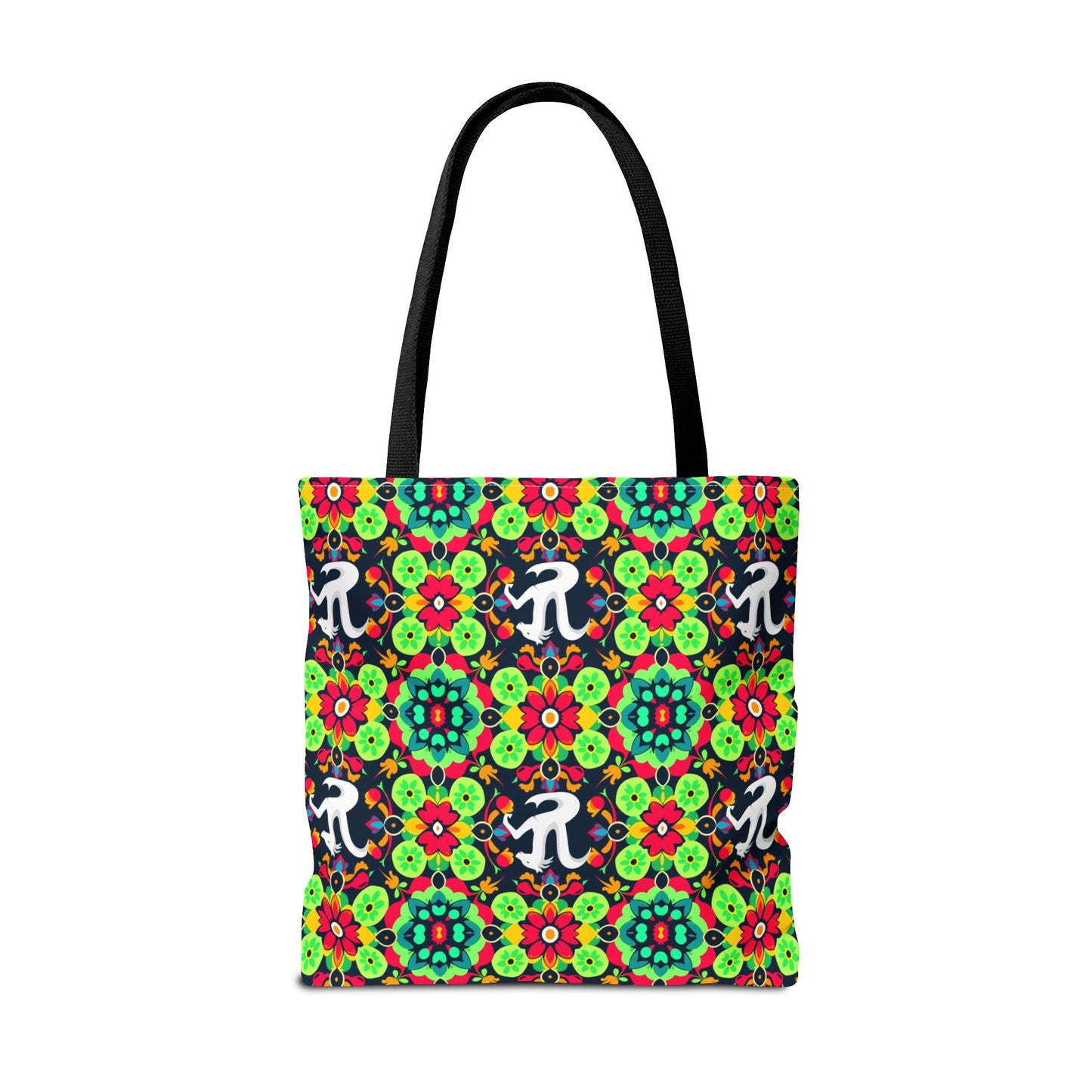 Tote Bag, (AOP), Aquarius, Zodiac v4, Flower Pattern