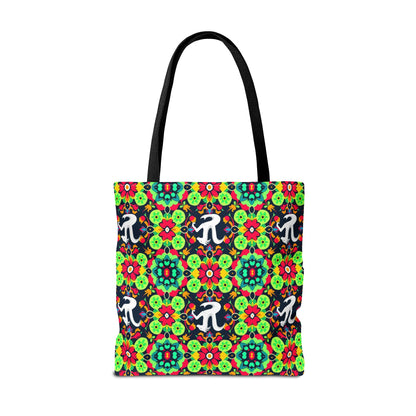 Tote Bag, (AOP), Aquarius, Zodiac v4, Flower Pattern