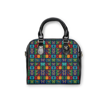 Shoulder Handbag, Aquarius, Zodiac v3, Shapes Pattern