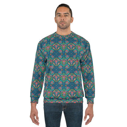 Unisex Sweatshirt (AOP), Taurus, Zodiac v2, Jewel Pattern
