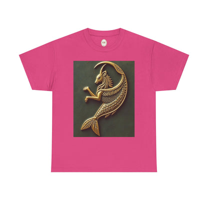 Unisex Heavy Cotton T-Shirt, Capricorn Animal. Symbol, Zodiac Design