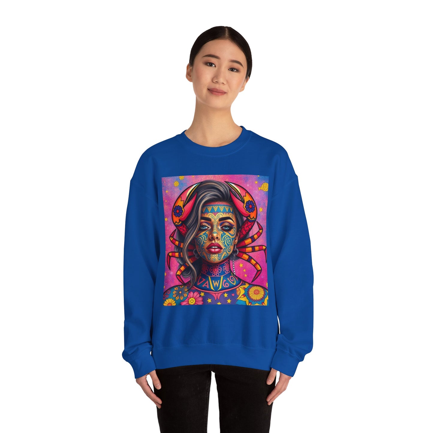 Unisex Heavy Blend™ Crewneck Sweatshirt, Cancer, Zodiac, Sexy Pattern