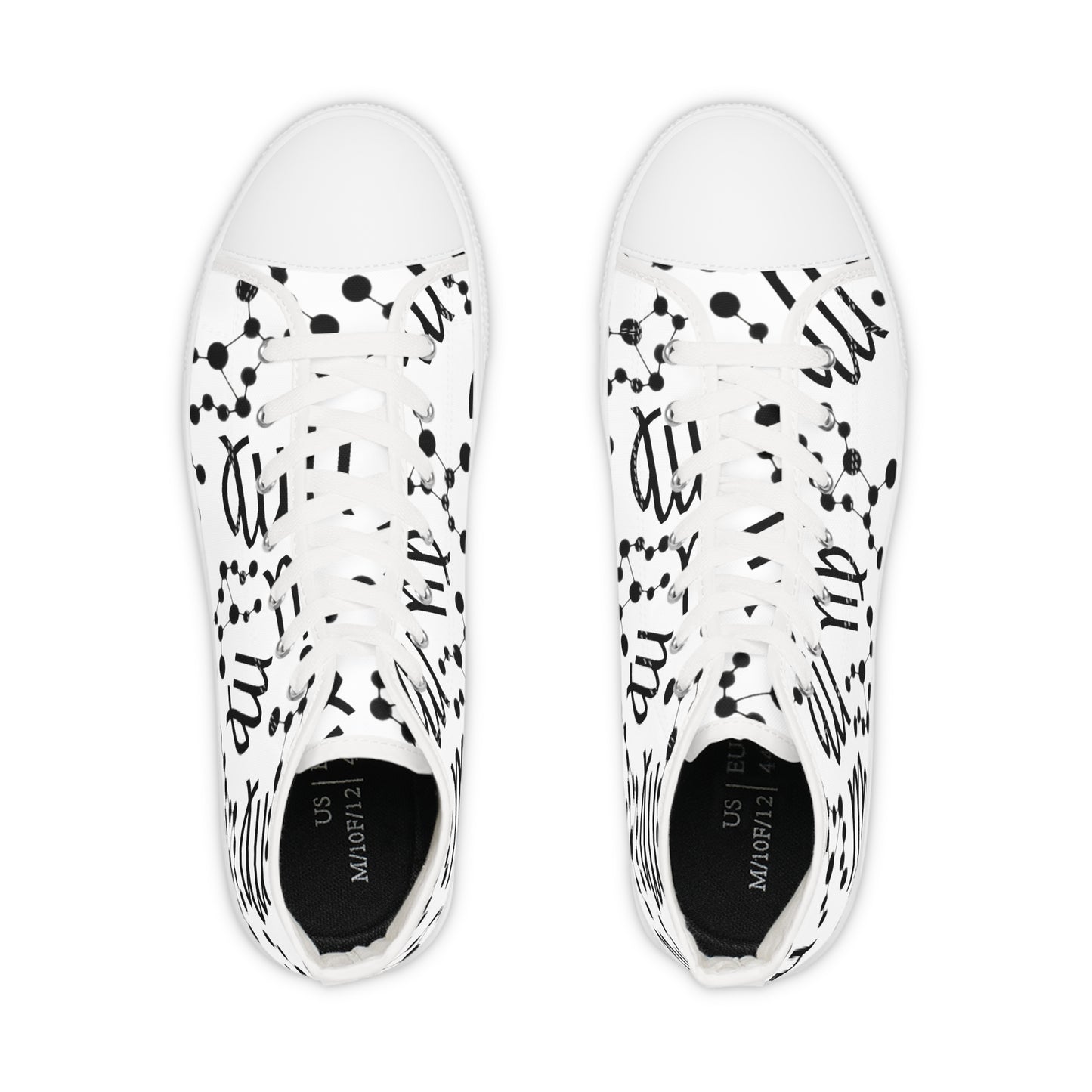 Men's High Top Sneakers, Breathable polyester canvas, Virgo Zodiac Design
