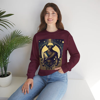 Unisex Heavy Blend™ Crewneck Sweatshirt, Minotaur, Taurus Zodiac Design