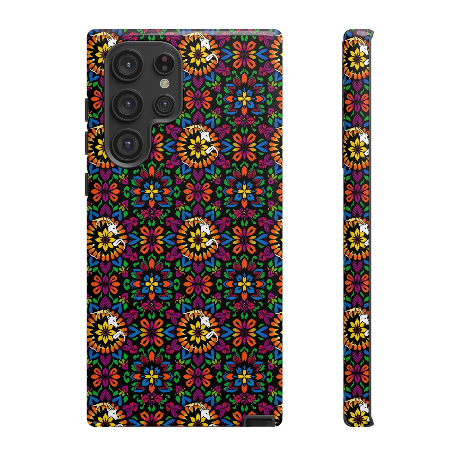 Tough Cases, Capricorn, Zodiac v2, Flower Pattern