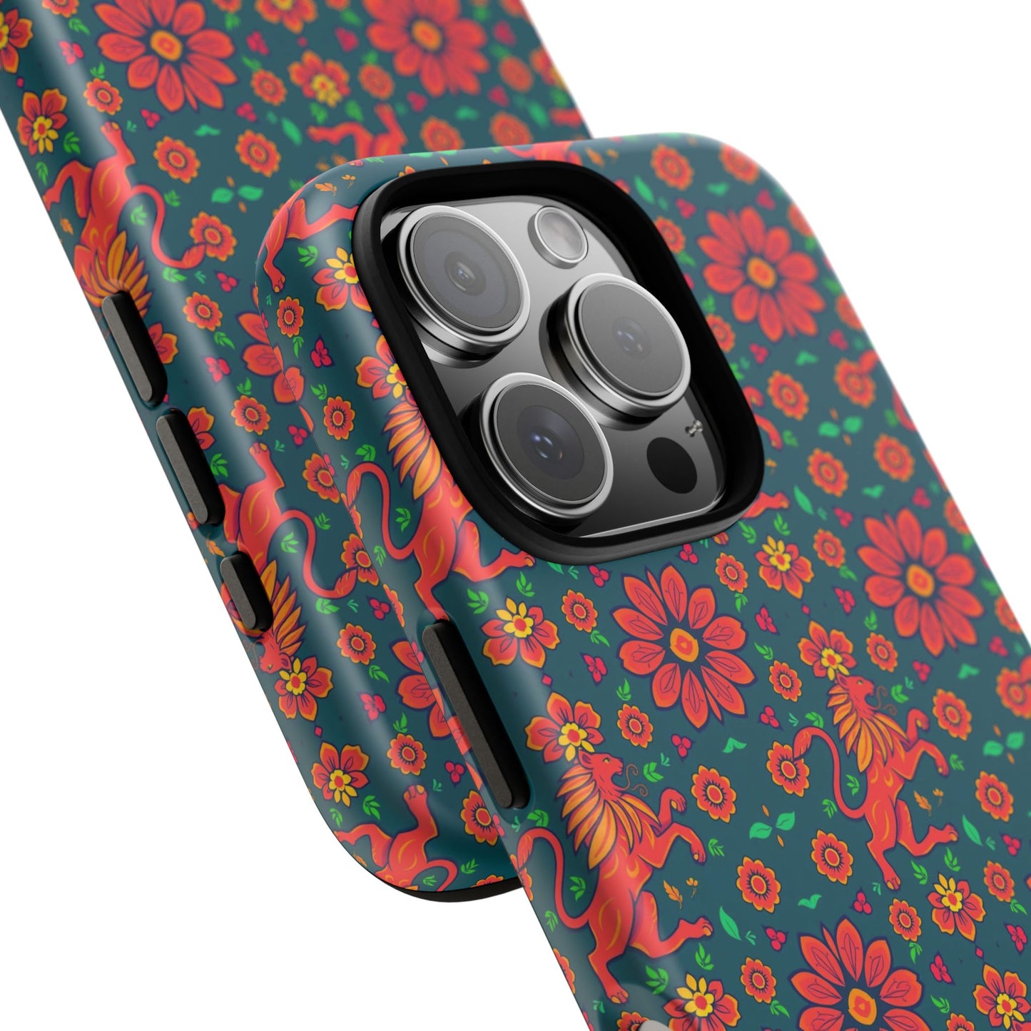 Tough Cases, Leo, Zodiac v2, Flower Pattern