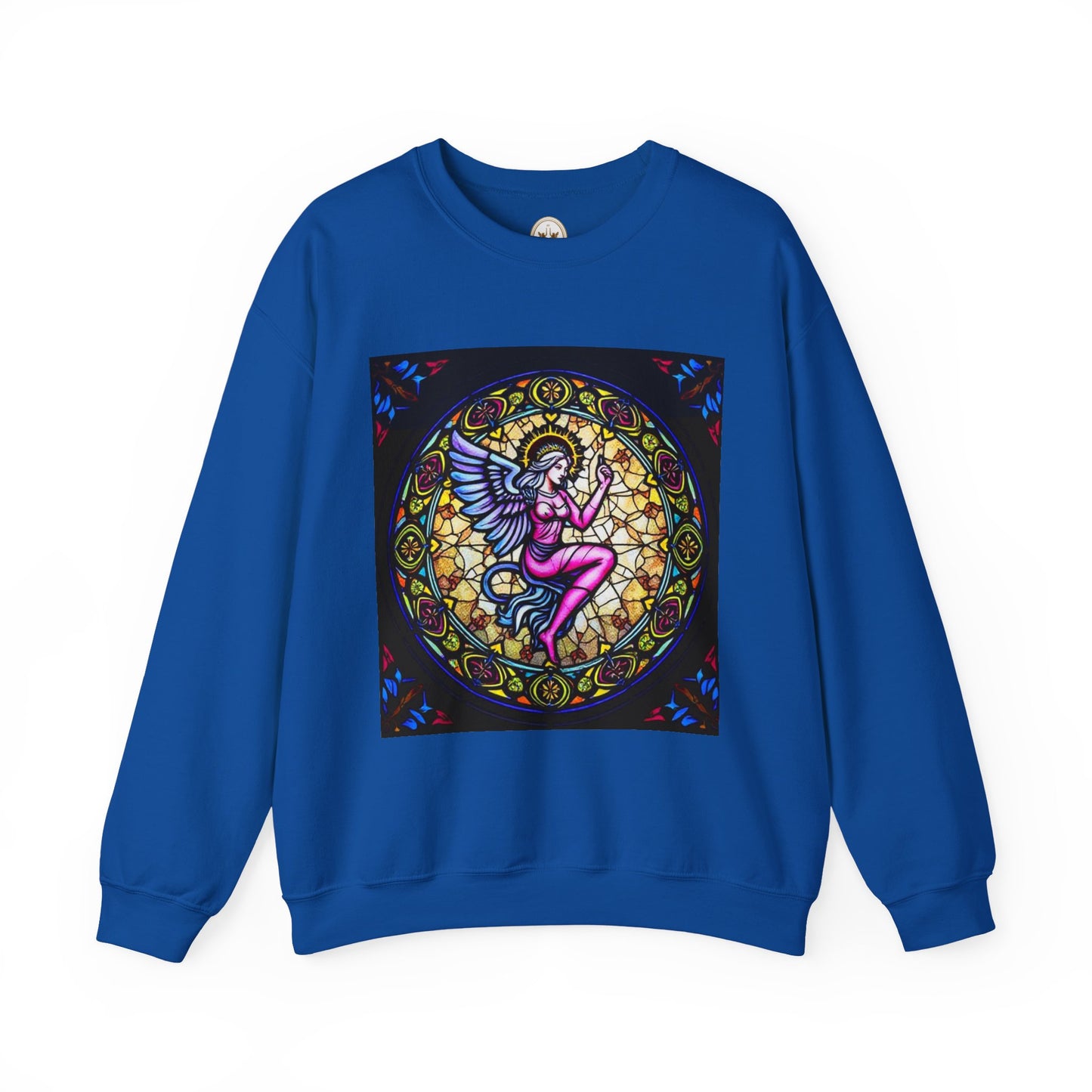 Unisex Heavy Blend™ Crewneck Sweatshirt, Glass 1, Virgo Zodiac Design