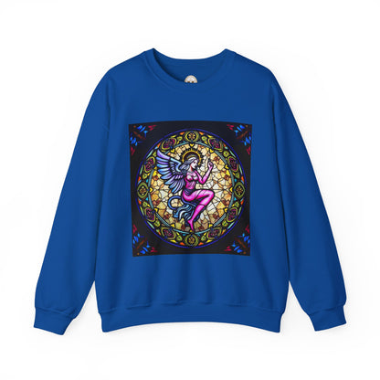 Unisex Heavy Blend™ Crewneck Sweatshirt, Glass 1, Virgo Zodiac Design