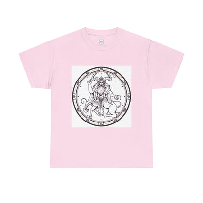 Unisex Heavy Cotton T-Shirt, Bull Centaur v1, Taurus Zodiac Design