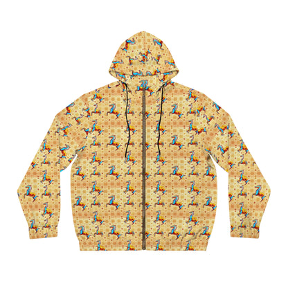 Full-Zip Hoodie (AOP), Virgo, Zodiac v2, Pattern
