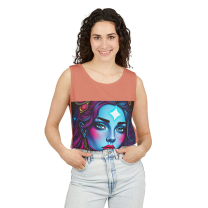 Unisex Garment-Dyed, Tank Top, Gemini, Pop Art, 100% US cotton