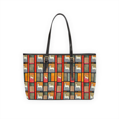Leather Shoulder Bag, Capricorn, Zodiac v1, Shapes Pattern