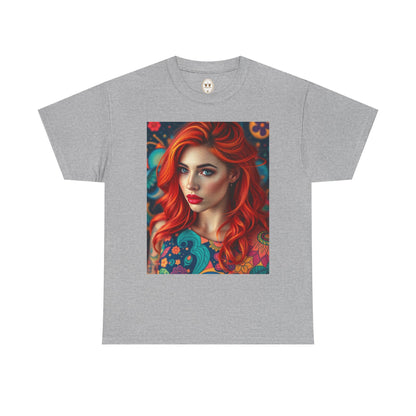 Unisex Heavy Cotton T-Shirt, Aquarius, Zodiac v1, Sexy Art