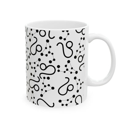 Ceramic Mug, (11oz, 15oz), Ceramic Coffee Mug, AOP, Leo Zodiac Design