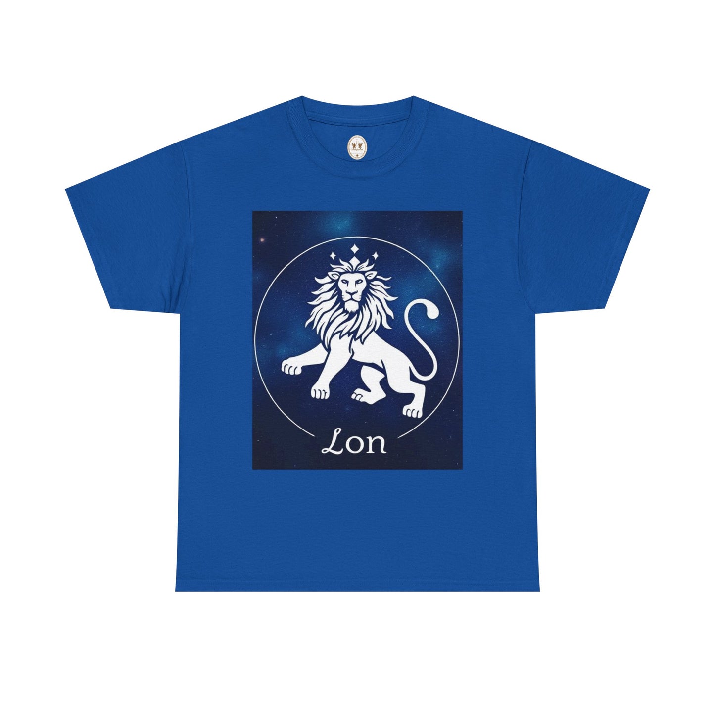 Unisex Heavy Cotton T-Shirt, Space Lion, Leo Zodiac Design