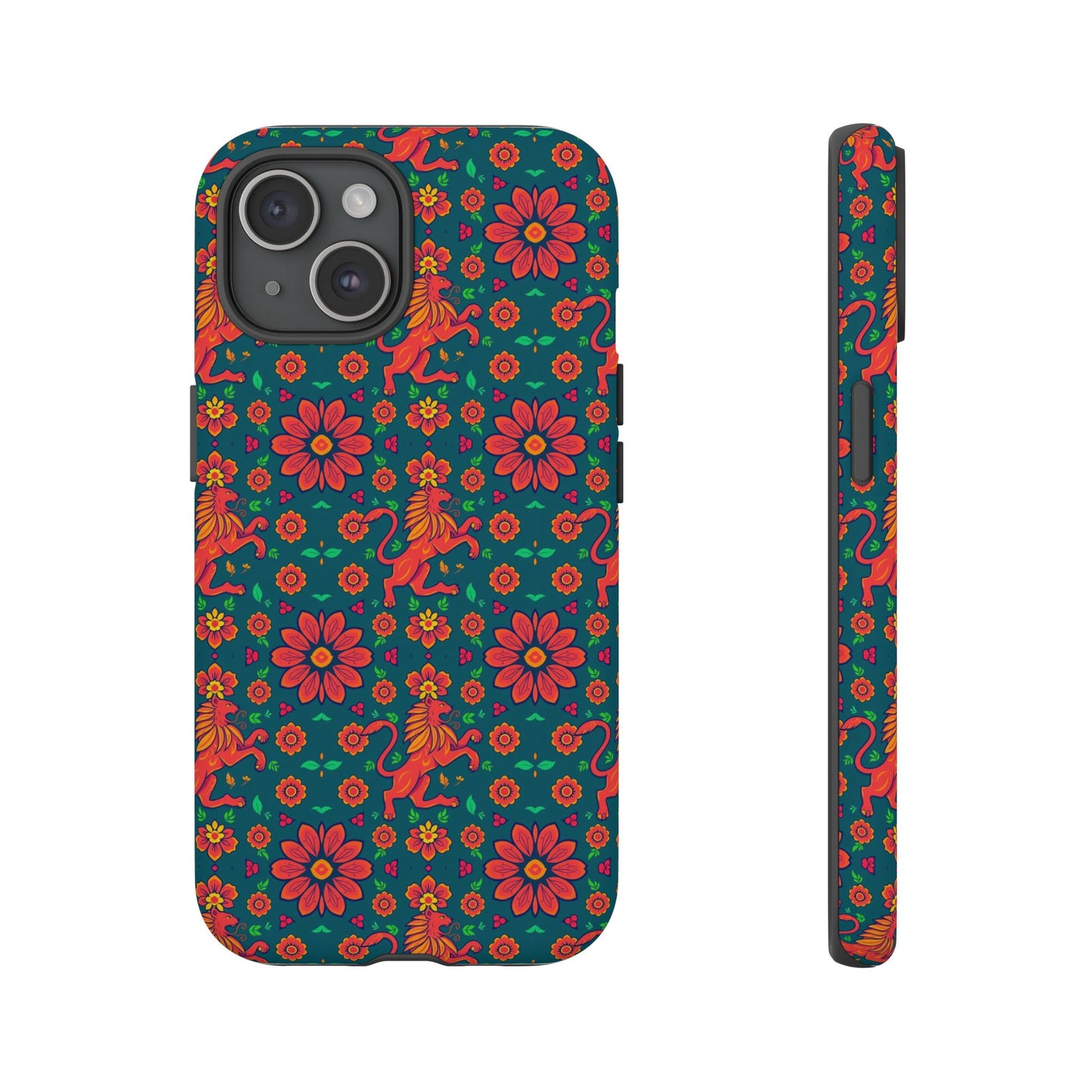 Tough Cases, Leo, Zodiac v2, Flower Pattern