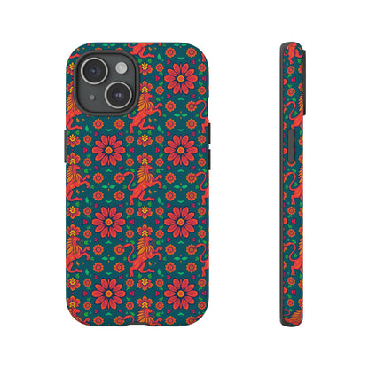 Tough Cases, Leo, Zodiac v2, Flower Pattern