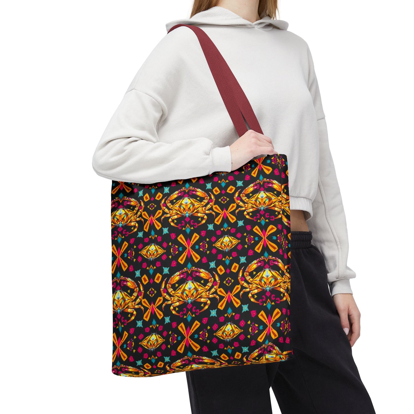Tote Bag (AOP), Cancer, Zodiac v1, Jewel Pattern