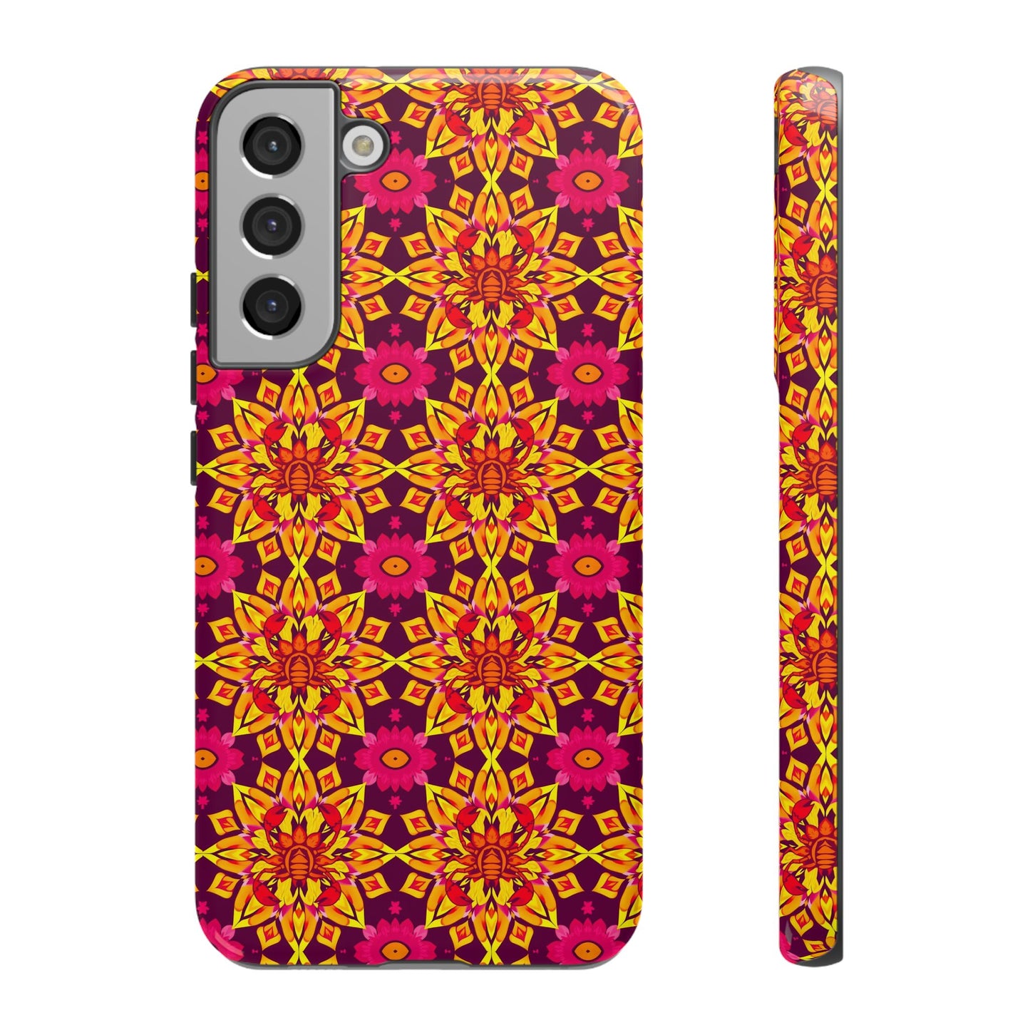 Tough Cases, Scorpio, Zodiac v1, Flower Pattern