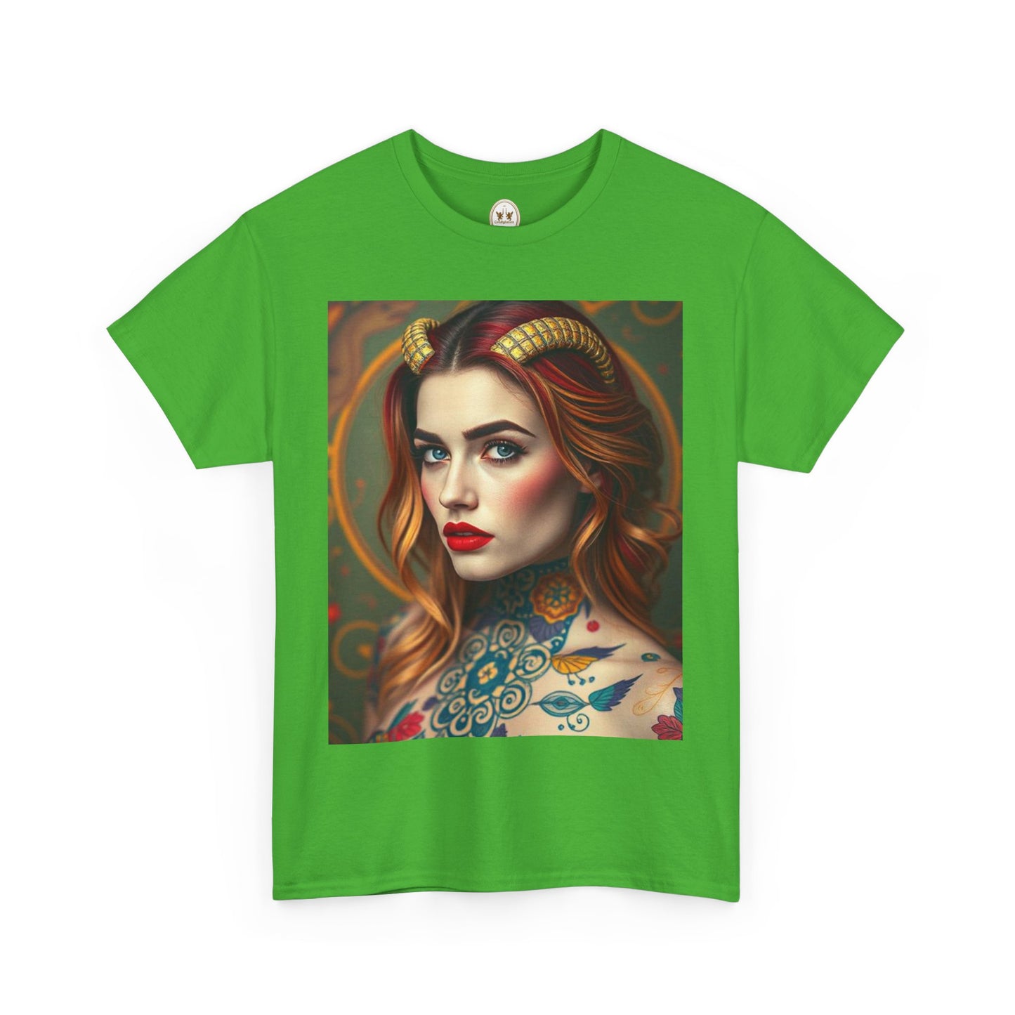 Unisex Heavy Cotton T-Shirt, Capricorn, Zodiac v3, Sexy Art