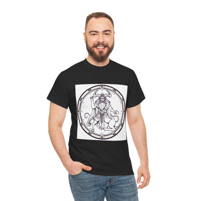 Unisex Heavy Cotton T-Shirt, Bull Centaur v1, Taurus Zodiac Design