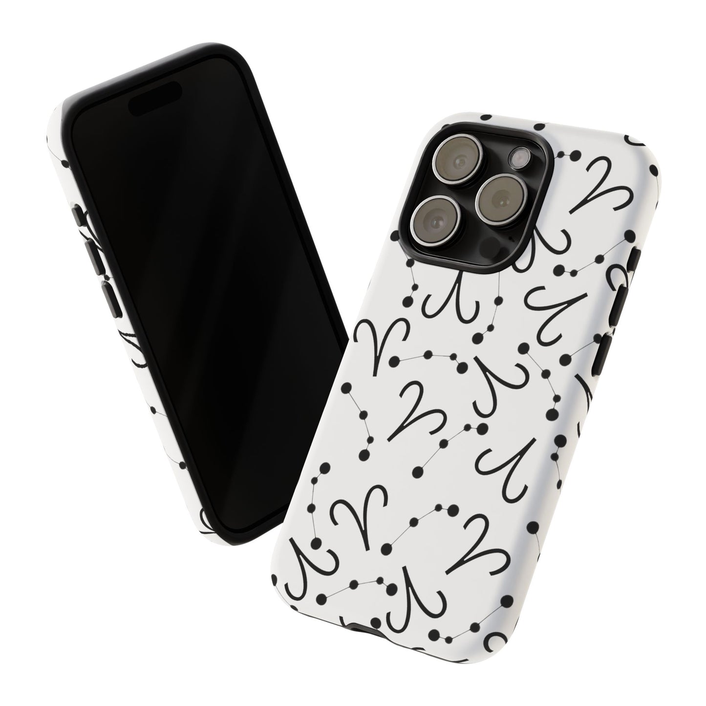 Tough Cases with the Aries Zodiac sign for iPhone, Samsung Galaxy, and Google Pixel devices