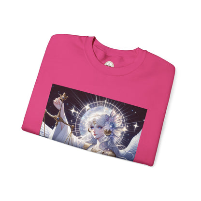 Unisex Heavy Blend™ Crewneck Sweatshirt,anime angel, Libra Zodiac Design