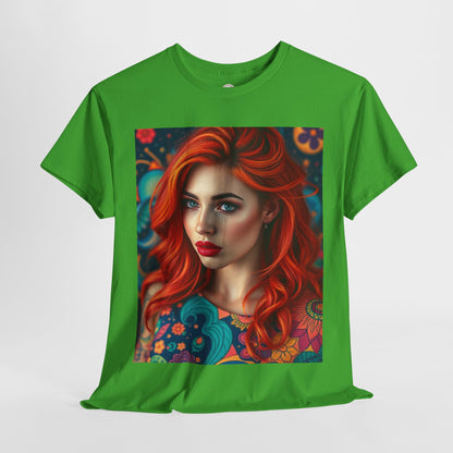 Unisex Heavy Cotton T-Shirt, Aquarius, Zodiac v1, Sexy Art