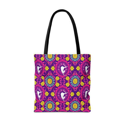Tote Bag, (AOP), Capricorn, Zodiac v5, Flower Pattern
