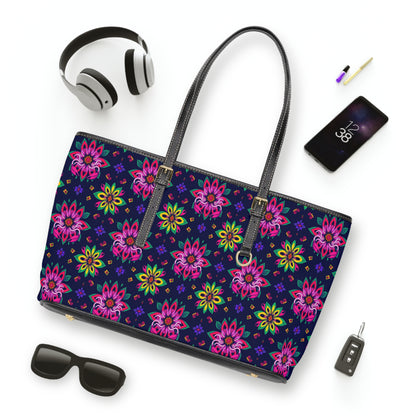 Leather Shoulder Bag, Scorpio, Zodiac, Flower Pattern