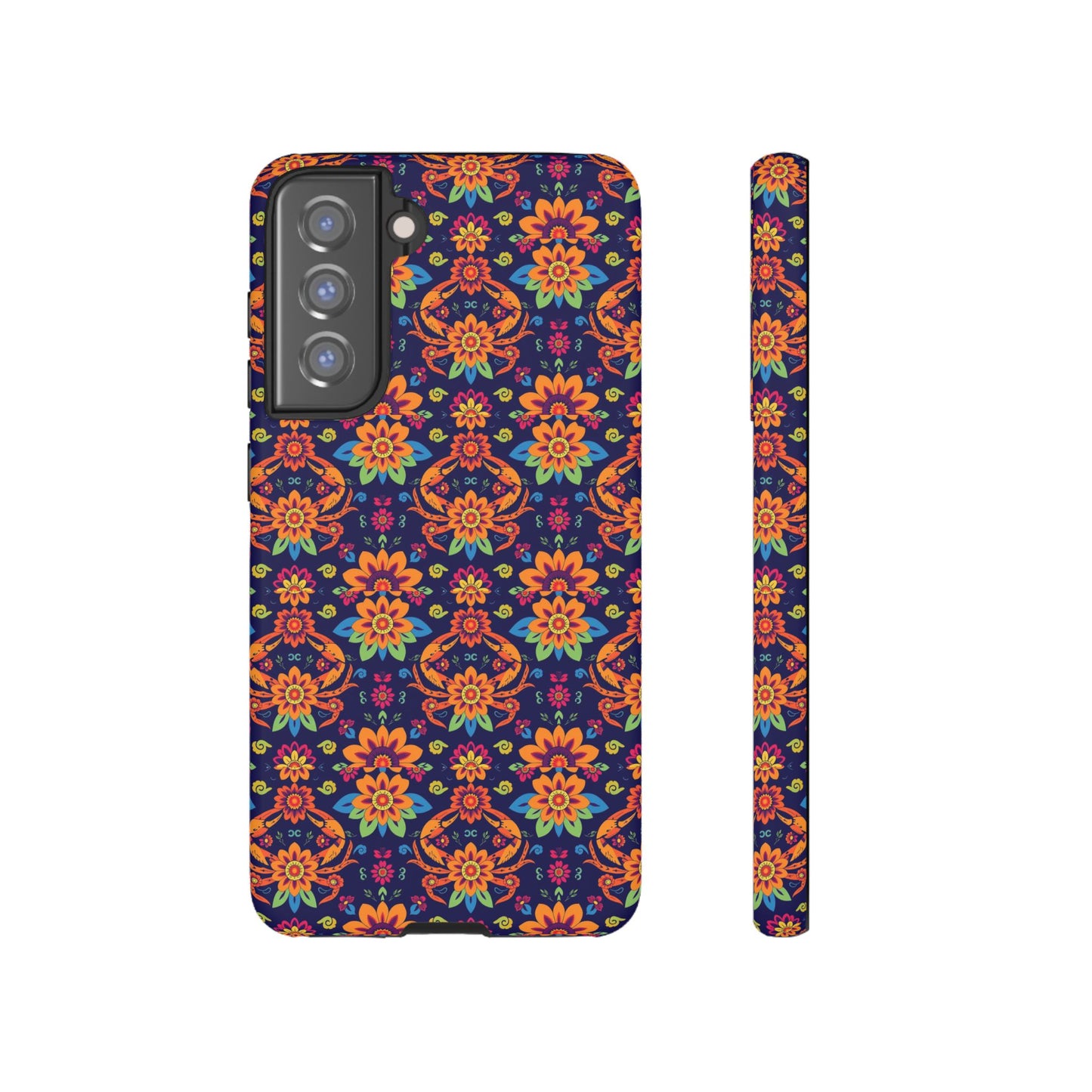 Tough Cases, Cancer, Zodiac, Flower Pattern