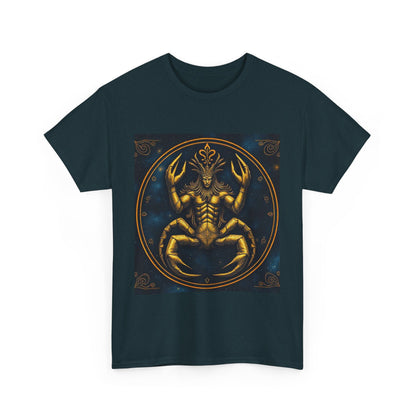 Unisex Heavy Cotton T-Shirt, Scorpion King, Cancer Zodiac Design