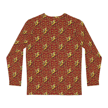 Men's Long Sleeve Shirt, (AOP), Sagittarius, Zodiac v3, Pattern
