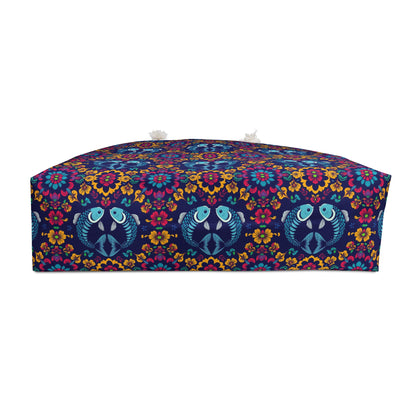 Weekender Bag, Pisces, Zodiac v4, Flower Pattern