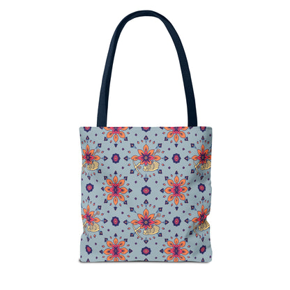 Tote Bag, (AOP), Sagittarius, Zodiac v1, Flower Pattern