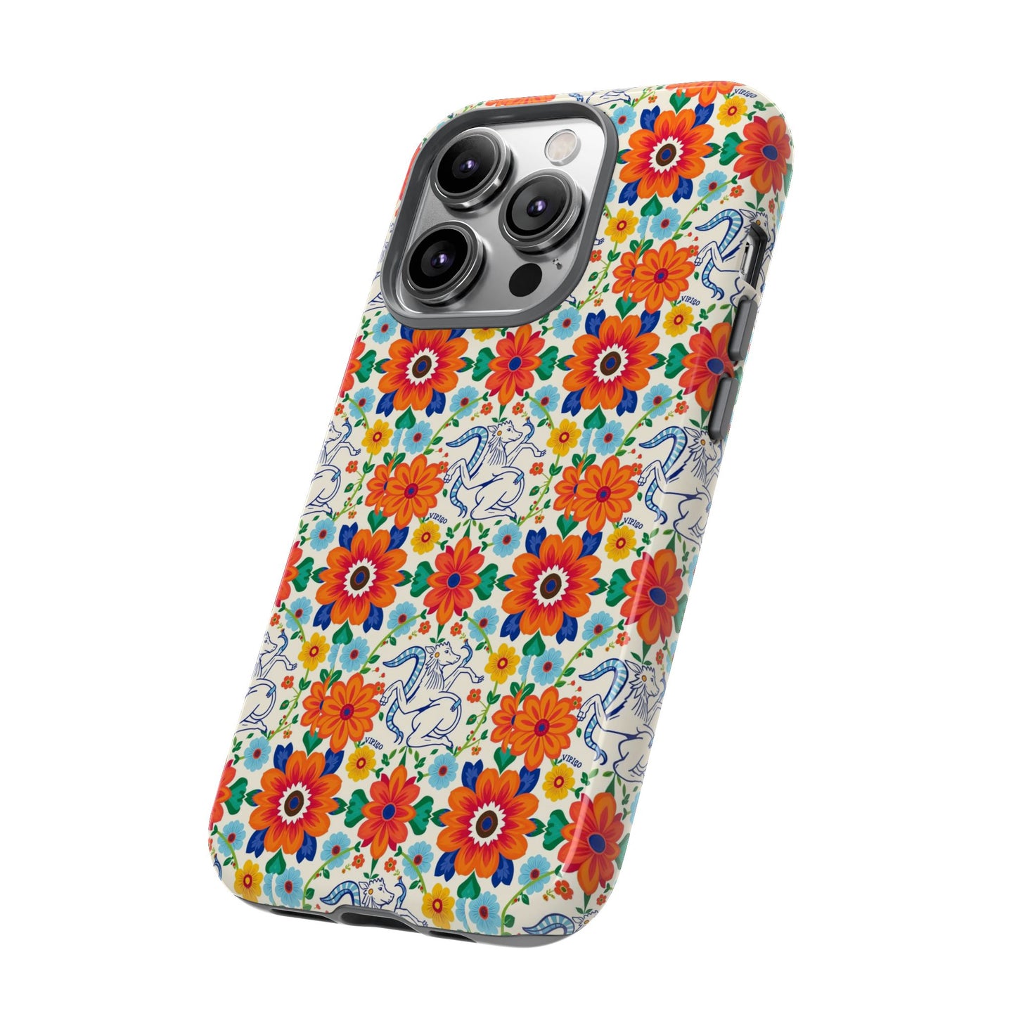 Tough Cases, Virgo, Zodiac v4, Flower Pattern