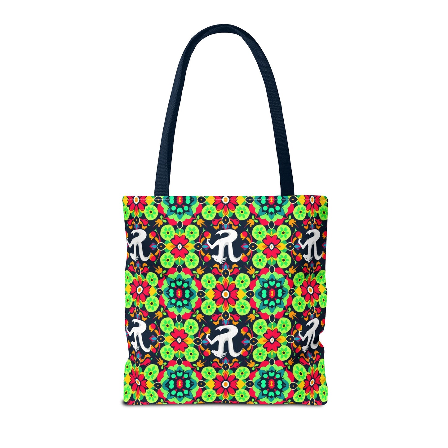 Tote Bag, (AOP), Aquarius, Zodiac v4, Flower Pattern