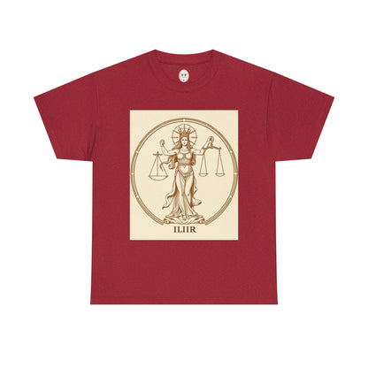 Unisex Heavy Cotton T-Shirt, Libra Goddess v1, Zodiac Design